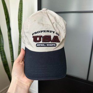 Rare 90s Vintage Baseball Cap "Property of USA Athletic Department"